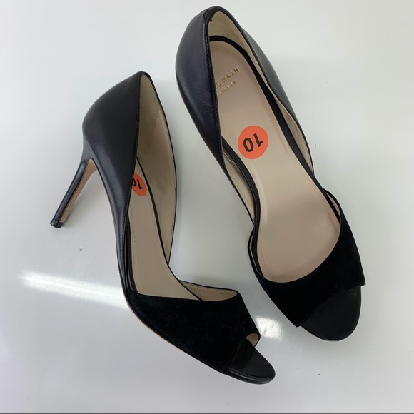 Cole Haan Black Antonia Open Toe Pumps  - Size10B - Picture 3 of 10